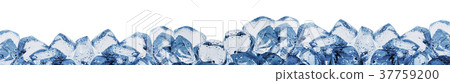 Line of ice cubes with droplets 37759200