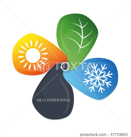 Air conditioning eco symbol Air conditioning eco symbol 37759605