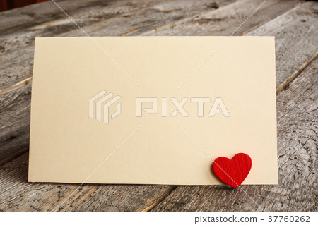 Blank greeting card and hearts Blank greeting card and hearts 37760262