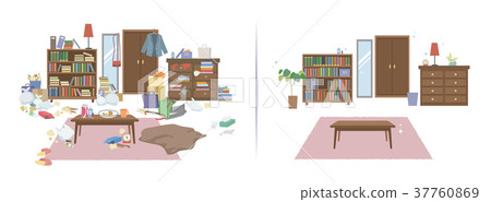 Dirty room _ woman 37760869
