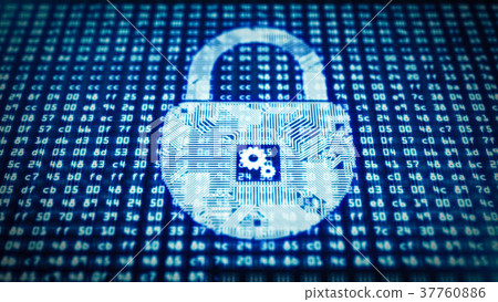 padlock circuit as a symbol of information 37760886
