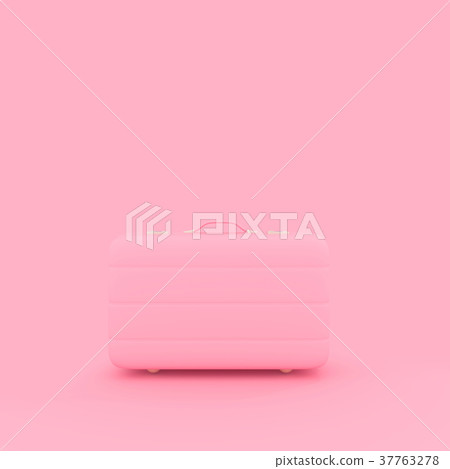 Travel suitcase pastel pink color minimal concept 37763278