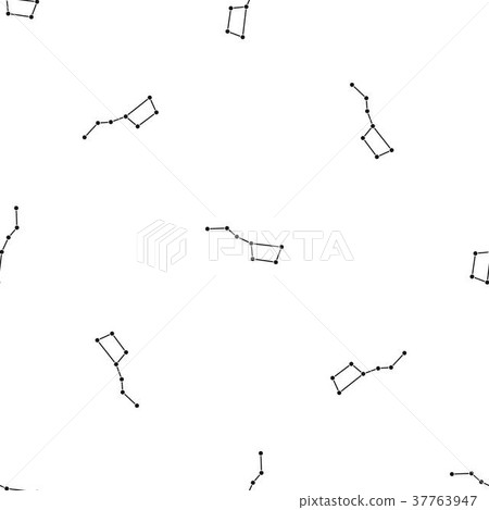 The Great Bear constellation pattern seamless black 37763947