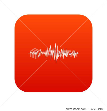 Sound wave icon digital red - Stock Illustration [37763983] - PIXTA