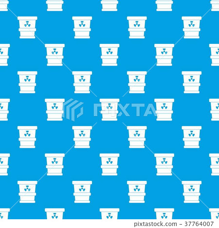 Trashcan containing radioactive waste pattern seamless blue Trashcan containing radioactive waste pattern seamless blue 37764007