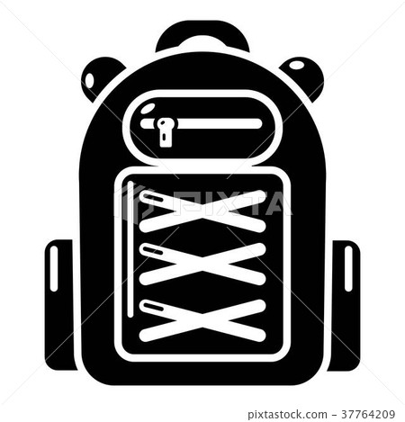 Backpack student icon, simple black style Backpack student icon, simple black style 37764209
