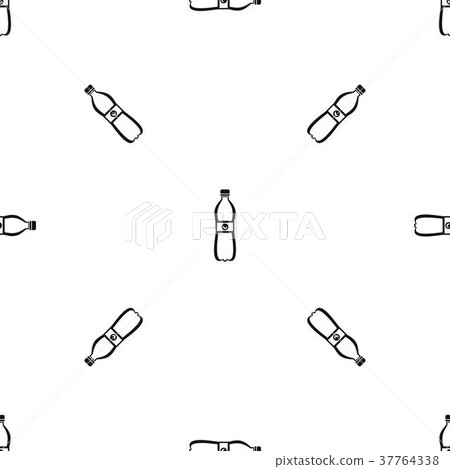 Bottle of water pattern seamless black Bottle of water pattern seamless black 37764338