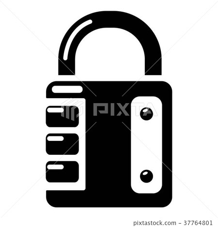 Lock system icon, simple black style Lock system icon, simple black style 37764801