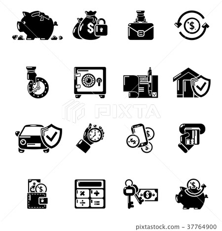 Credit icons set, simple style - Stock Illustration [37764900] - PIXTA