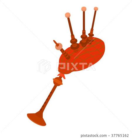 Bagpipe icon, isometric style 37765162
