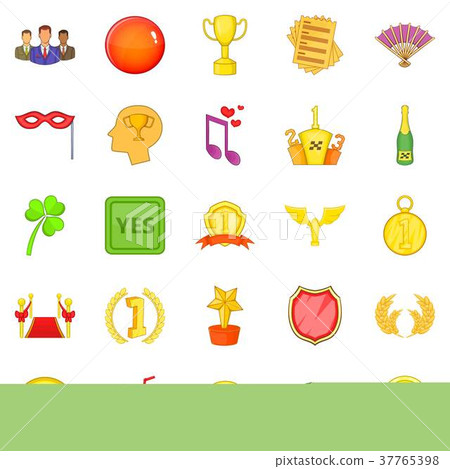 Resolution icons set, cartoon style Resolution icons set, cartoon style 37765398