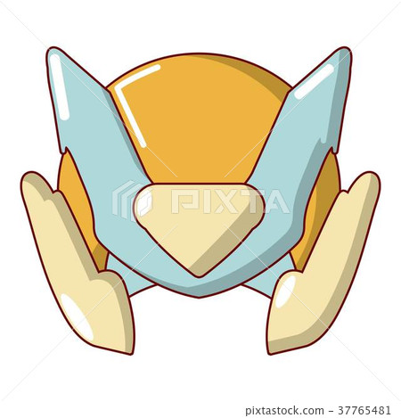 Motorcycle helmet design icon, cartoon style 37765481