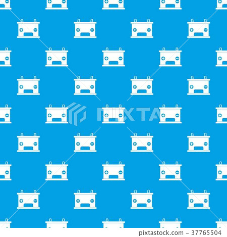 Electricity accumulator battery pattern seamless blue 37765504
