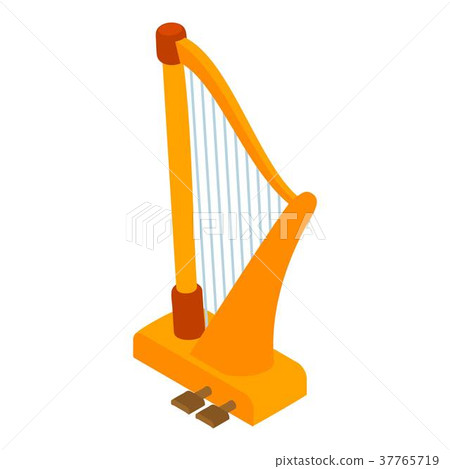 Harp icon, isometric style Harp icon, isometric style 37765719