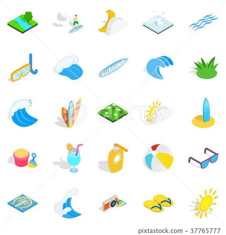 Water procedure icons set, isometric style 37765777