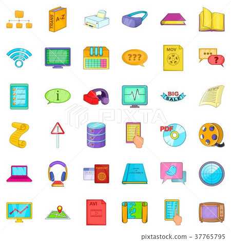 Information icons set, cartoon style Information icons set, cartoon style 37765795