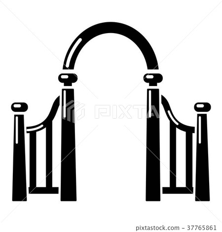Archway metal icon, simple black style Archway metal icon, simple black style 37765861
