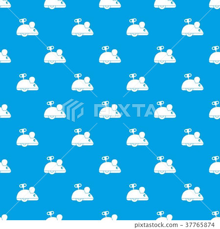 Clockwork mouse pattern seamless blue 37765874
