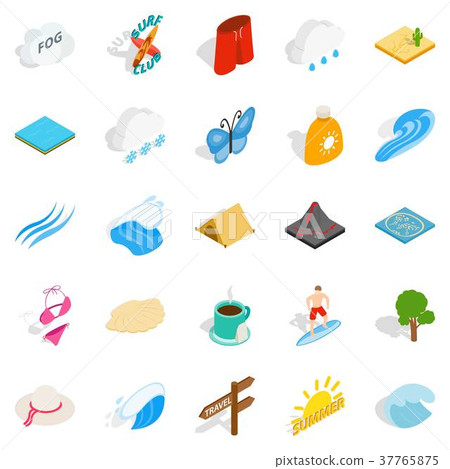 Water things icons set, isometric style Water things icons set, isometric style 37765875