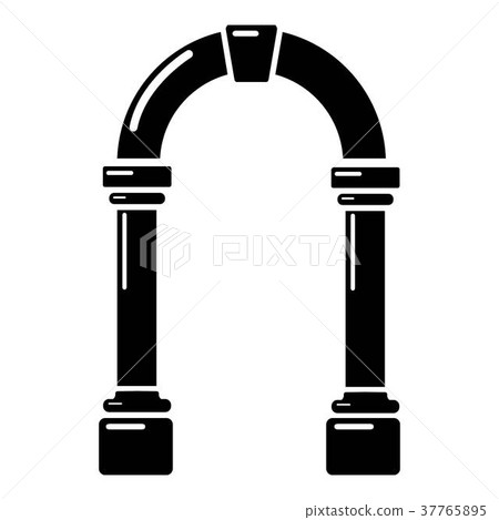 Archway concrete icon, simple black style 37765895