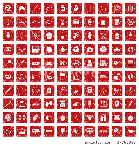 100 libra icons set grunge red 100 libra icons set grunge red 37765956