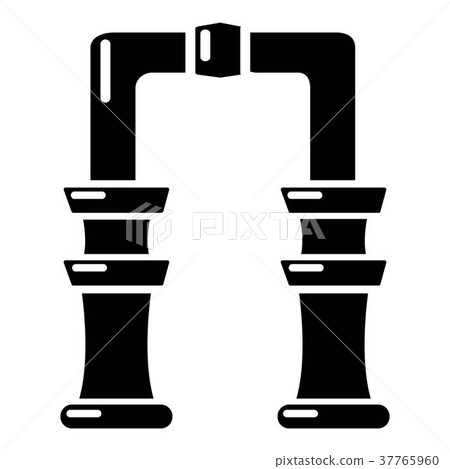 Archway icon, simple black style 37765960