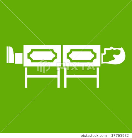 Magician sawing box icon green 37765982
