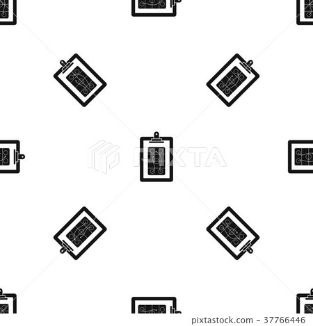 Game plan pattern seamless black Game plan pattern seamless black 37766446