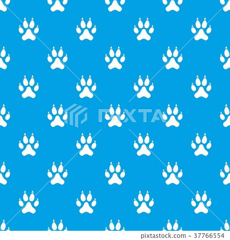 Cat paw pattern seamless blue Cat paw pattern seamless blue 37766554