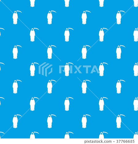 Death with scythe pattern seamless blue 37766685