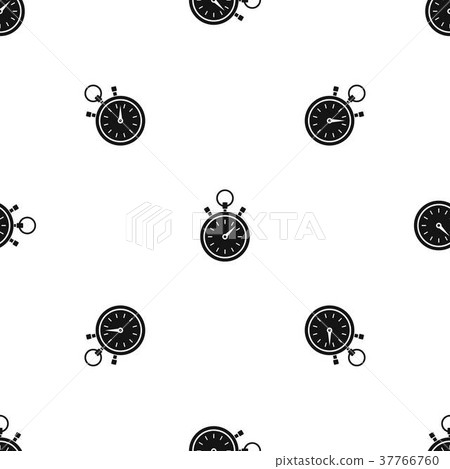 Stopwatch pattern seamless black Stopwatch pattern seamless black 37766760