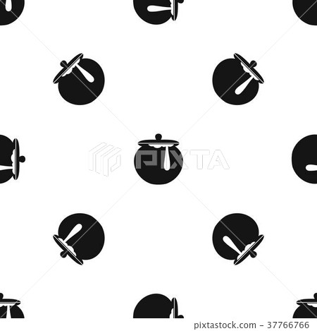 Honey pot pattern seamless black 37766766