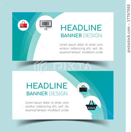 Banner Design Set Stock Illustration 37767088 Pixta