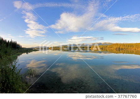 Boya Lake along Cassiar Highway, British Columbia 37767760
