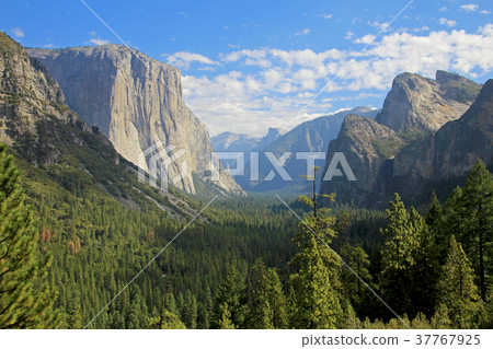 Panoramic view of Half Dome, El Capitan and other 37767925