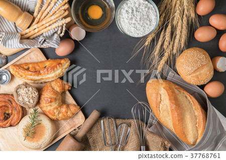 Homemade bread or bakery with fresh egg 37768761