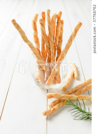 Homemade cheese bread sticks in glass 37768762
