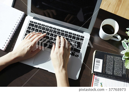 Computer woman at home business learning 37768973