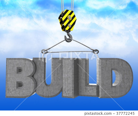 3d crane hook with build sign 37772245