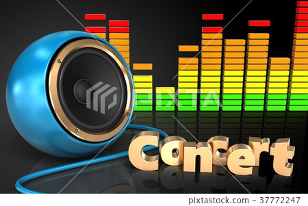 3d audio spectrum concert sign 37772247