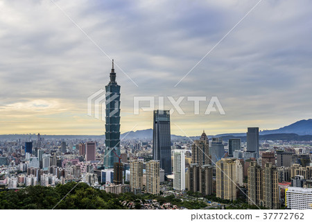 Taipei 101 Skyscraper in Taipei, TAIWAN. 37772762