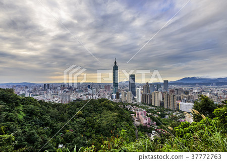 Taipei 101 Skyscraper in Taipei, TAIWAN. 37772763