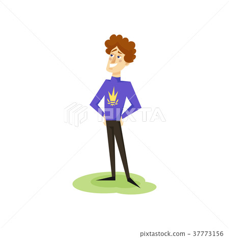 Egotistical modern prince with golden crown on his 37773156