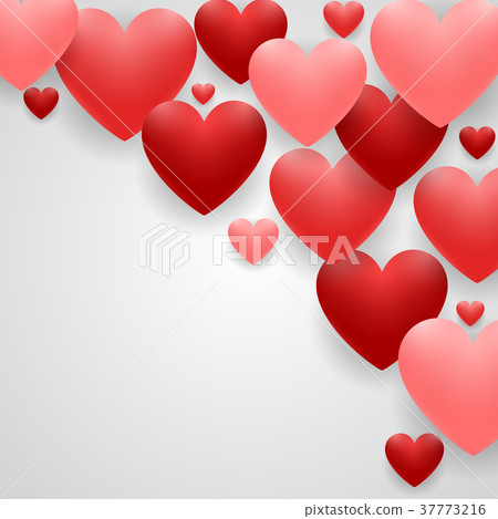 Happy valentines day greeting card with red heart - Stock Illustration ...