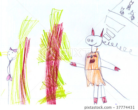 Graphic Children's Drawing Graphic Children's Drawing 37774431