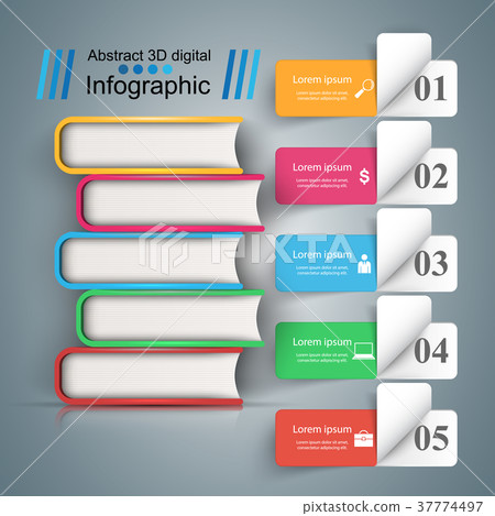 Paper book - business infographic. Paper book - business infographic. 37774497