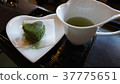 Japanese confectionery and green tea 37775651