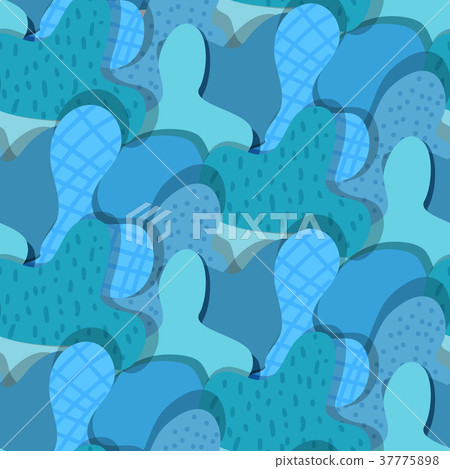 Abstract simple childish blue blots pattern Abstract simple childish blue blots pattern 37775898