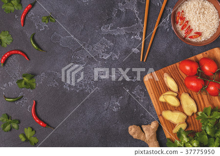 Ingredients of  asian spicy food. 37775950
