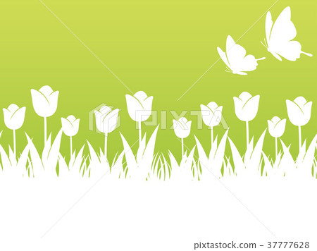 Seamless tulip and butterfly background illustration Seamless tulip and butterfly background illustration 37777628